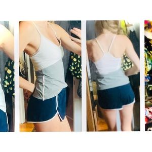 B3.0 | S | Anthropologie Tennis Colorblock Built in Mesh Bra Bralette Cami EUC